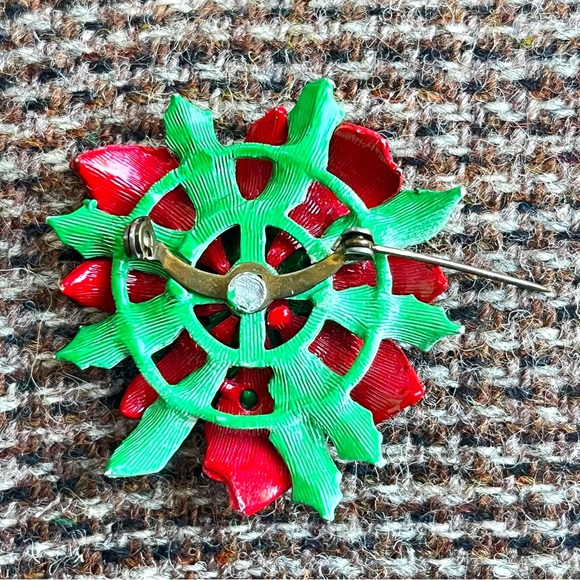 Vintage Poinsettia Wreath, Circa 1950’s - Picture 6 of 10